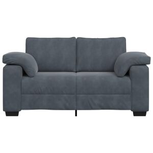 vidaXL sötétszürke bársony loveseat kanapé 120 cm 125157371 - Nappali bútor