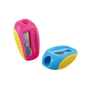 Keyroad Nugget pencil sharpener, single hole, ergonomic design, assorted colors - Keyroad