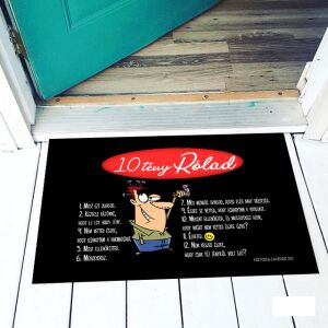 Vicces lábtörlő '10 Tény Rólad' szöveggel, humoros üdvözlő szőnyeg - Vicces ajándék