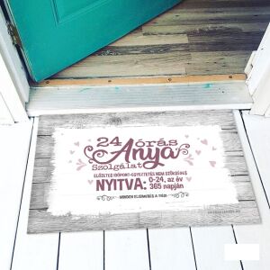 Vicces lábtörlő anyukáknak, 24 órás anya szolgálat lábtörlő - Vicces ajándék