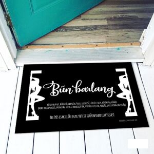 Vicces lábtörlő Bűnbarlang, humoros bejárati szőnyeg - Vicces ajándék