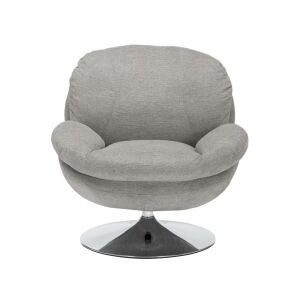 Brigitte Króm Forgó Fotel Szürke Brego Szövet forgó fotel, elülnézet, króm talp, szürke szövet - Nappali bútor
