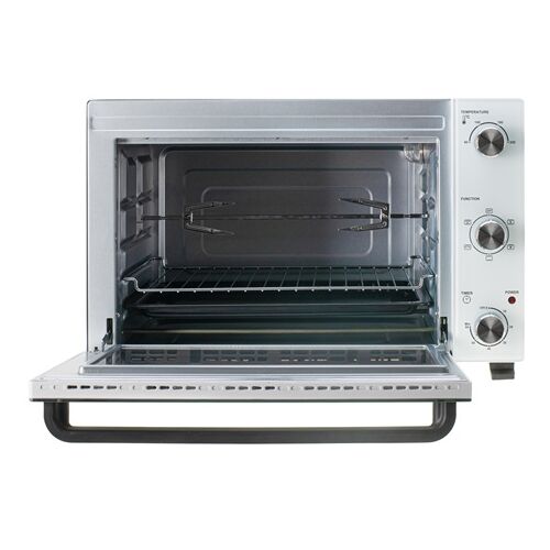 Adler AD6027 elektromos sütő belseje forgóráccsal, grillráccsal és sütőlappal