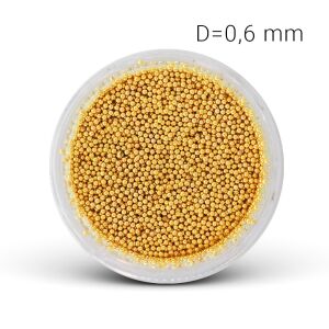 Metal beads - gold (0,6 mm) 125168913 - Nagelschmuck Perle
