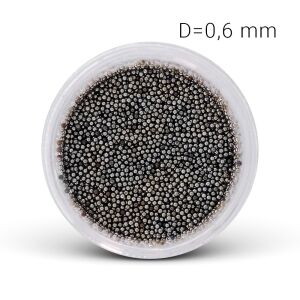 Metal beads - black (0,6 mm) 125168914 - Nagelschmuck Perle