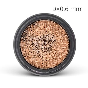 Metal beads - rose-gold (0,6 mm) 125168915 - Nagelschmuck Perle