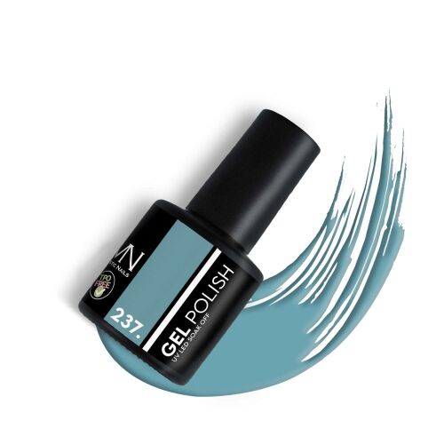 Mystic Nails Gél Lakk 237, 6ml, kékeszöld szín, UV és LED lámpában köt, tartós, magas pigmentáció, ovális ecset - Mystic Nails