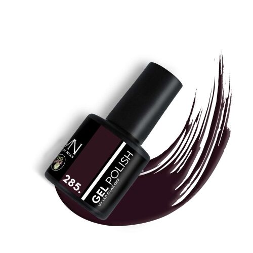 Mystic Nails Gél Lakk 285, 6ml, sötétlila szín, UV és LED lámpában köthető, tartós, magas pigmentáció, könnyű felviteli - Mystic Nails