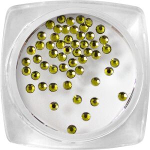 Crystal stones - Olive Green, SS4 - 50 pcs / jar 125170208 - Cyrkonie do zdobienia paznokci