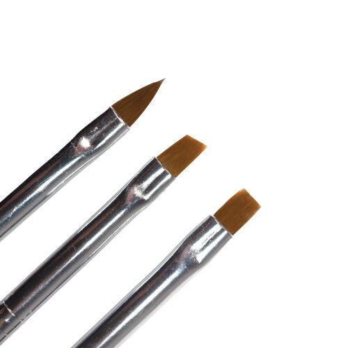 3 pcs mixed nail art brush set (synthetic) 129709599