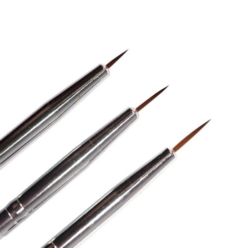 3 pcs peaked nail art brush set (synthetic) 129709611