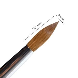 Kolinsky Black Glamour Builder Brush - Peaked - #12 129709620 - Štetec na zdobenie nechtov