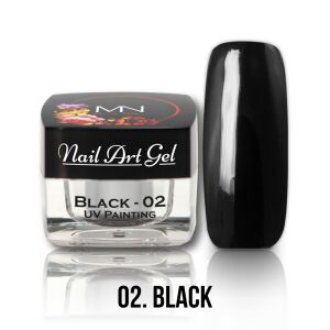 Painting Nail Art Gel - 02 - Black (HEMA-free) - 4g 125171015 - Uroda i zdrowie