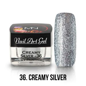 Nail Art Gel - 36 - Creamy Silver - 4g 125171028 - Дизайн на ноктите