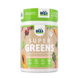 Haya Labs Super Greens Természetes Barackos Shake Szuperétel Por Prebiotikumokkal és Enzimekkel - Haya Labs