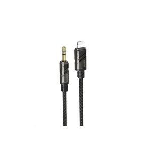 CABLU BOROFONE BL22 DIGNITY DIGITAL AUX (LIGHTNING/JACK) 1 METR NEGRU 125190786 - Cabluri Lightning