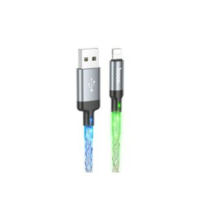 HOCO U112 SHINE PD LIGHTNING KABEL 2,4A 1 METER GRAU 125190862 - Lightning-Kabel