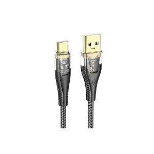 HOCO U121 GOLD USB TYPE-C KÁBEL 3A 1.2 MÉTER FEKETE 125190870 - Hoco