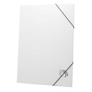 Bluering® A4 gumis mappa, fehér, 320g, karton, rugalmas záródással - Clarissa