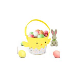 Húsvéti dekoráció csibe kosár 18x16 cm sárga CMK-7831 125200965 - Szezonális dekoráció