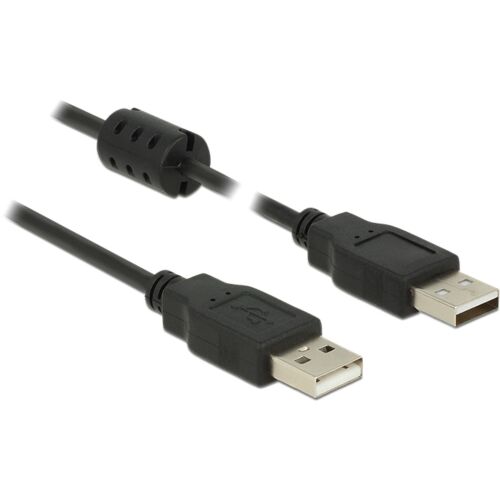Delock USB 2.0 A-típusú dugó > A-típusú dugó kábel, 1,5 m, fekete - Kábel