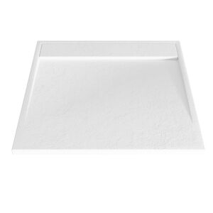 Welland kőhatású zuhanytálca rejtett lefolyóval - szifonnal 80 x 80 cm - fehér (GT-8080LS-2)
