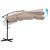 Plonos 350 cm beige freistehender Sonnenschirm mit verstellbarer Höhe und Neigung