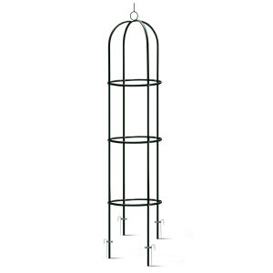 Fekete fém kerti rács, 200 cm magas, 40 cm széles, kúszónövényekhez - Növényfuttató