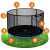 Neo-Sport 183cm Trampolin Teilediagramm mit Sicherheitsnetz und Leiter