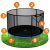 Neo-Sport 183cm Trampolin Teilediagramm mit Sicherheitsnetz und Leiter