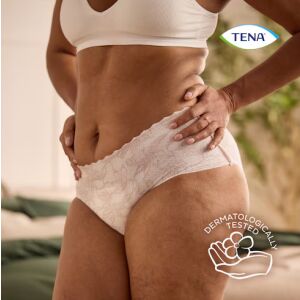 Tena Silhouette Plus inkontinencia-fehérnemű nőknek, alacsony derékrésszel, fehér színben, M méret, 3x védelem, bőrgyógyászatilag tesztelt - Inkontinencia betét