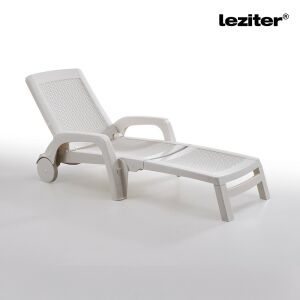 Leziter Omaha weiße Sonnenliege - Sonnenliegen & Liegestühle