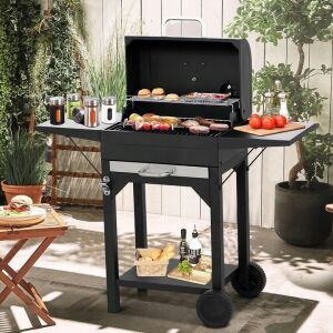 Grill cu cărbune Landgraf 48x32cm suprafață de gătit, termometru încorporat