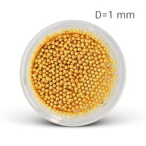 Metal beads - gold (1,0 mm) 125228345 - Manicure i pedicure