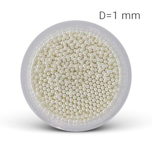 Metal beads - silver (1,0 mm) 125228347 - Nagelschmuck Perle