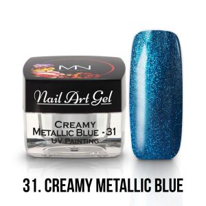Painting Nail Art Gel - 31 - Creamy Metallic Blue (HEMA-free) - 4g 125228576 - Nageldesign