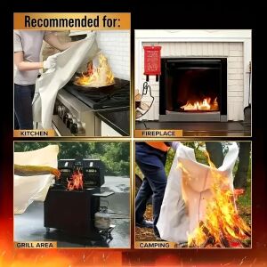 Tűzelfojtó Takaró-piros-egyszer használatos, üvegszálas 100 cm X 100 cm 125235238 - Tűzoltó készülék