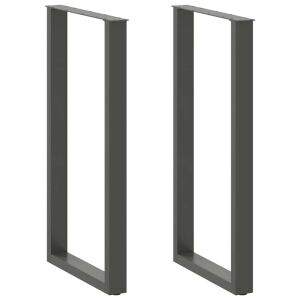 vidaXL U-alakú Dohányzóasztal Láb - Acél - 60x110cm 125239119 - Dohányzóasztal