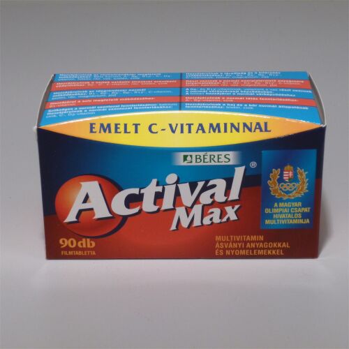 Béres Actival Max Multivitamin 90 tabletta, emelt C-vitaminnal - Étrendkiegészítő