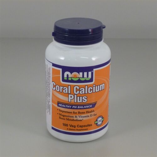 NOW Coral Calcium Plus kapszula, 100 darab, támogatja a csontok egészségét és a pH egyensúlyt - Vitamin