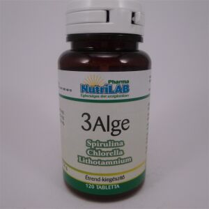 Nutrilab 3 Alga tabletta - Spirulina, Chlorella, Lithothamnium - 120 darab - Nutrilab