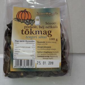 Bonetta héjnélküli tökmag pörkölt sózott 100 g 125242741 - Bonetta