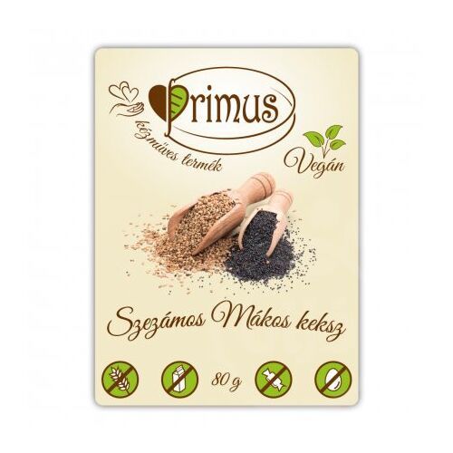 Primus vegán szezámos mákos keksz 80 g 125243193