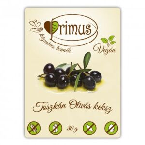 Primus vegán olivás keksz 80 g 125243195 - Keksz