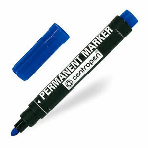 Centropen 8566 blue permanent marker, 2.5mm round tip - Marker
