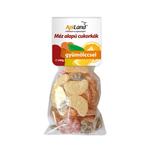 Apiland Mézes Gyümölcsös Cukorkák 100g