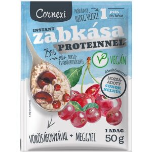 Cornexi vörösáfonyás-meggyes protein zabkása édesítőszerrel, vegán 50g 125243438 - Cornexi