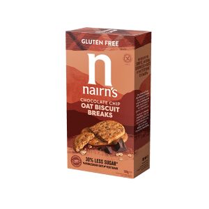 Nairns gluténmentes teljeskiőrlésű 56% rostdús zabkeksz csoki chips 160 g 125243554 - Keksz