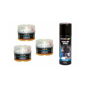 3er-Pack Motip Polystyrolspachtel 500g + 1 Vaseline-Spray 200ml 125254536 - Motip