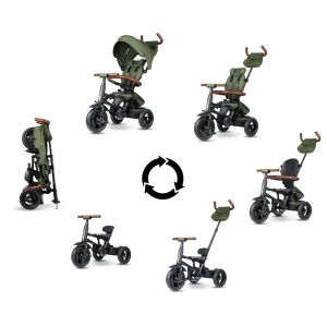QPLAY Tricikli Rito Deluxe Olive, 6in1, kor 10-72 hó